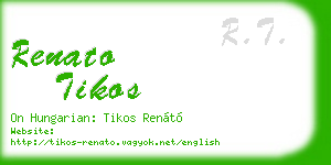 renato tikos business card